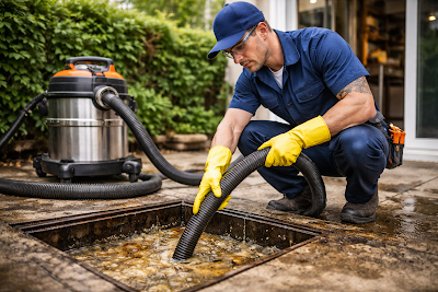 Desentupidora no Bairro Canto do Forte Alto Praia Grande SP realizando atendimento técnico